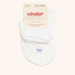 x Cóndor cotton ankle sock with openwork blanco