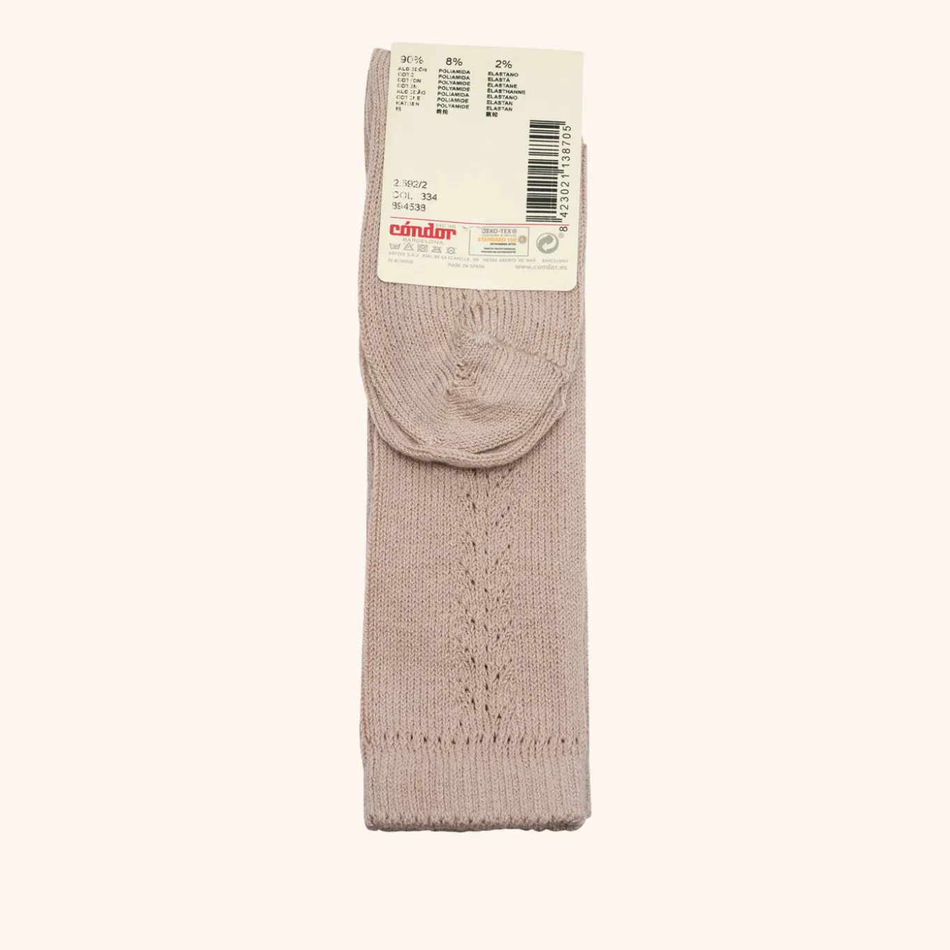 x Cóndor cotton knee high socks with open piedra