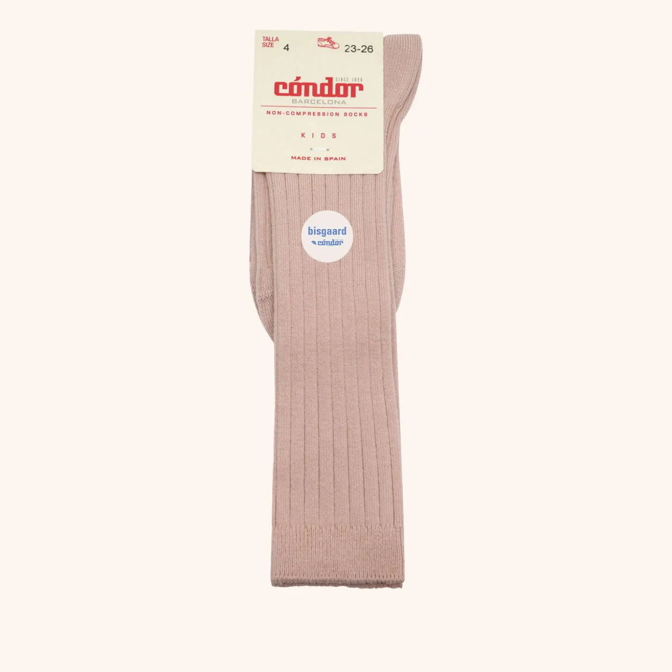 x Cóndor cotton rib knee high socks rosa