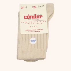 x Cóndor cotton rib short socks lino