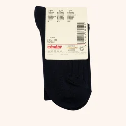 x Cóndor cotton rib short socks navy