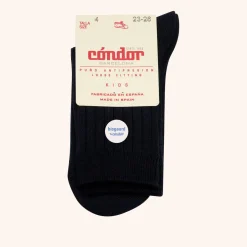 x Cóndor cotton rib short socks navy