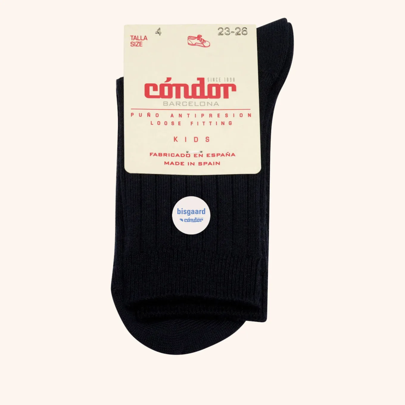 x Cóndor cotton rib short socks navy
