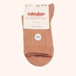 x Cóndor cotton rib short socks nougat