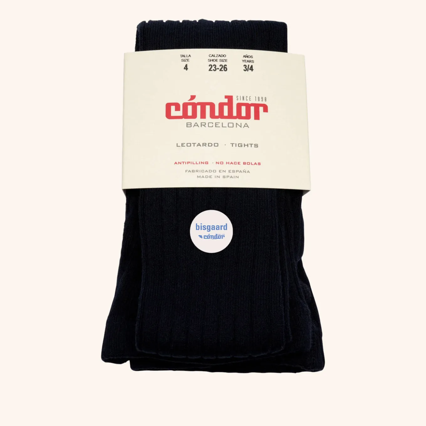 x Cóndor cotton rib tights navy