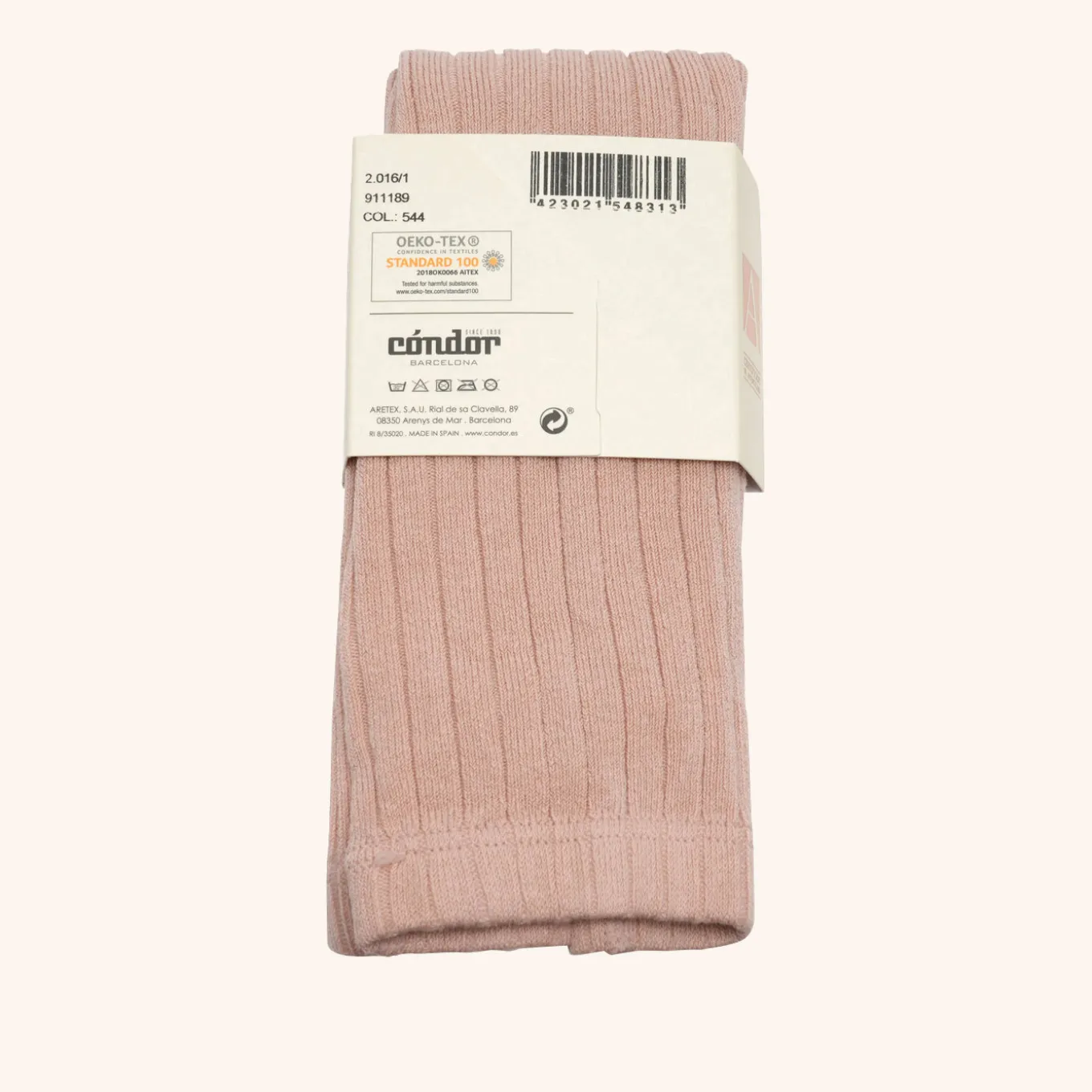 x Cóndor cotton rib tights rosa