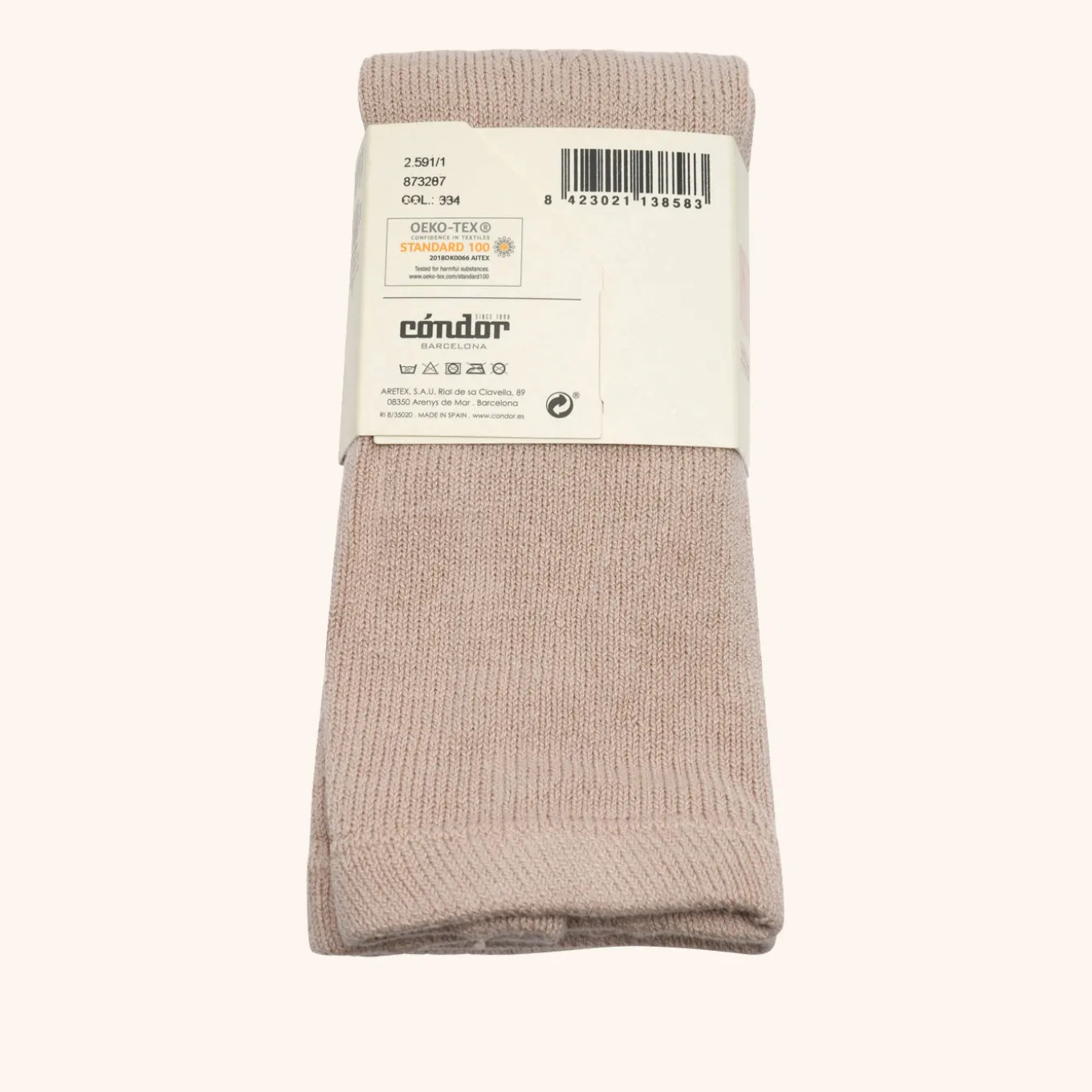 x Cóndor cotton tights with side openwork piedra