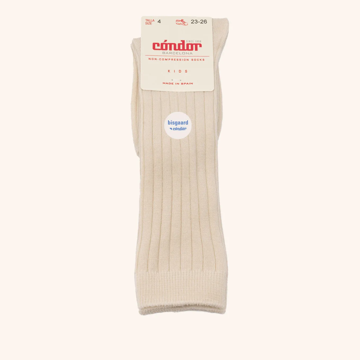 x Cóndor merino wool rib knee high socks hueso