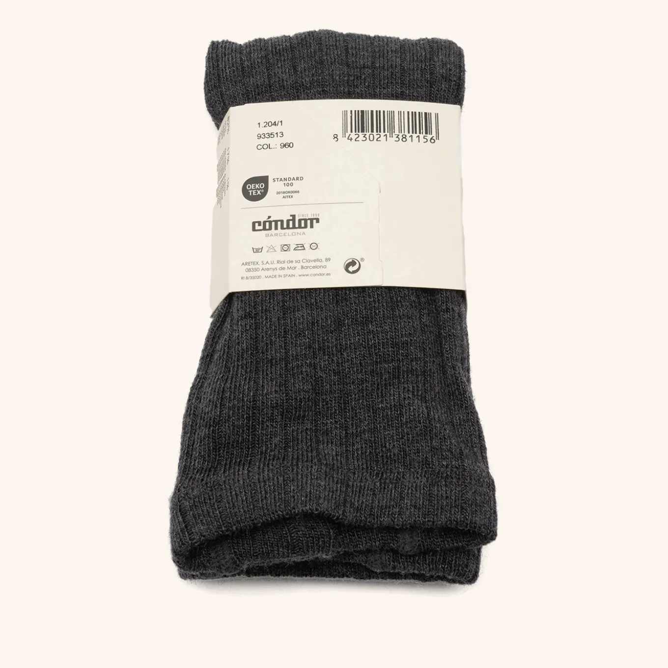 x Cóndor merino wool rib tights marengo